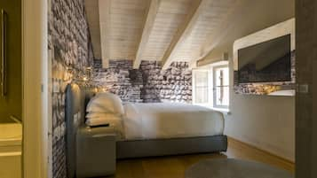 Penthouse, 2 slaapkamers | Luxe beddengoed, donzen dekbedden, pillowtop-bedden