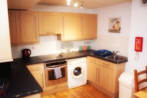 Fridge, microwave, coffee/tea maker