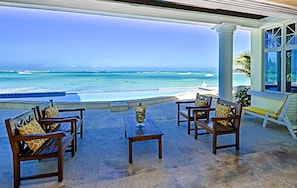 Luxury Villa, 3 Bedrooms, Beach View, Oceanfront | Terrace/patio