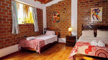 Family Triple Room, 1 Bedroom, Garden View | Free WiFi, bed sheets
