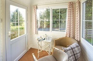 Cottage | Living area | Flat-screen TV, fireplace - Cutlar's Lodge (Kirkcudbright)