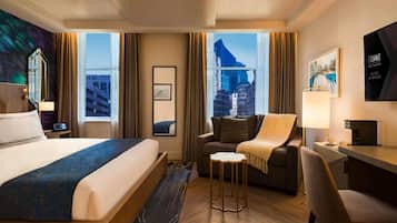 Premium bedding, down comforters, in-room safe, individually decorated