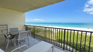 Outdoor dining - Sea Winds 306: Beautifully Updated Beachfront Condo! (Marco Island)