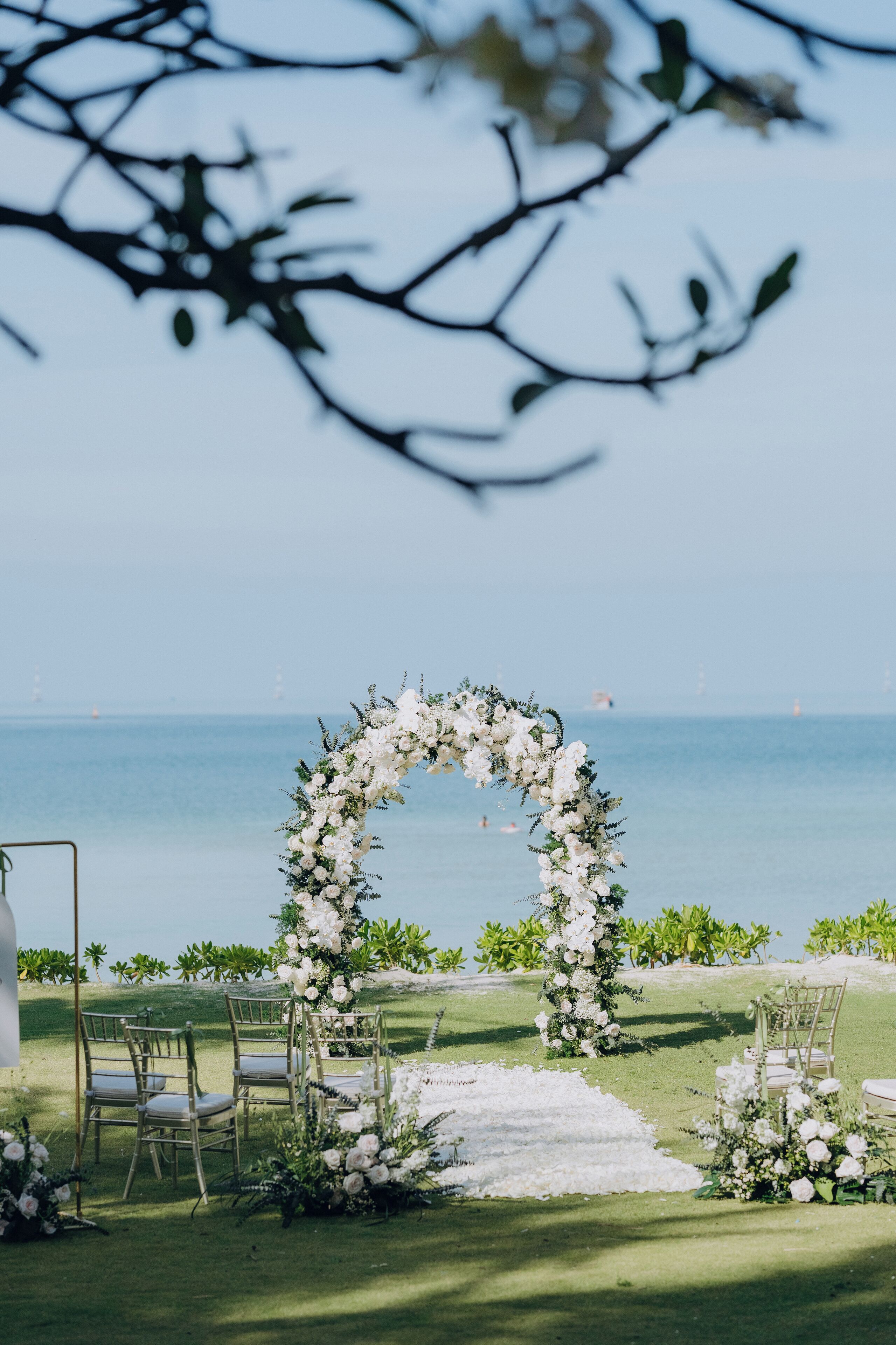 outdoor wedding area
