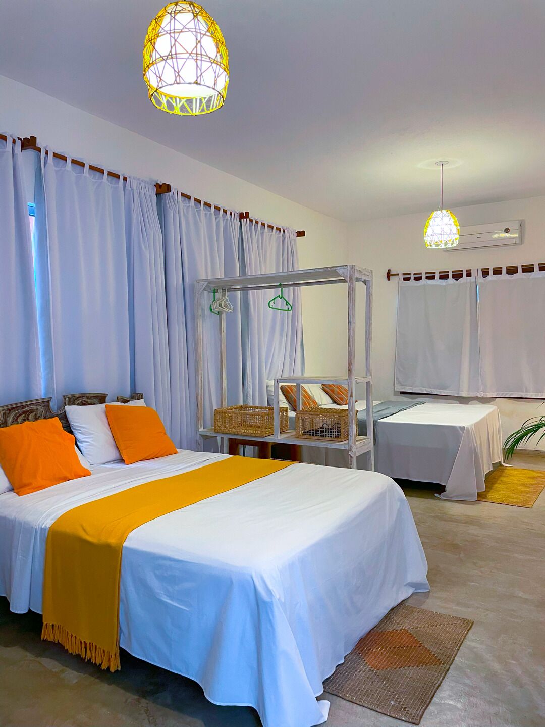 Family Triple Room | Blackout drapes, iron/ironing board, free WiFi, bed sheets