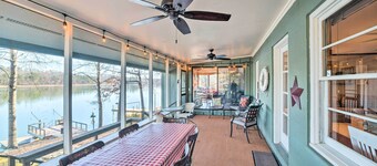 Lakefront Harrison Home w/ Sunroom, Deck, & Dock!