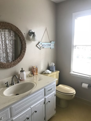 Hair dryer, towels
