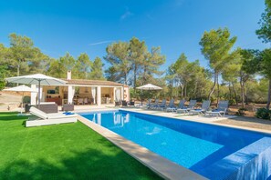 Pool - VILLA PINS - Villa with private pool in Portocolom. Free WiFi (Portocolom)