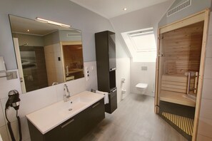 Douche, sèche-cheveux, papier toilette