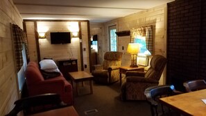 Smart TV, DVD player, books