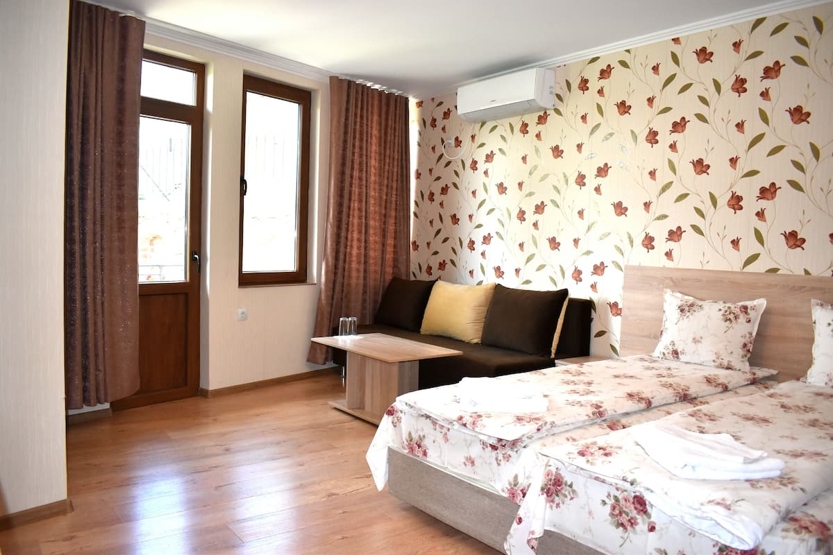 Desk, iron/ironing board, free cots/infant beds, free WiFi