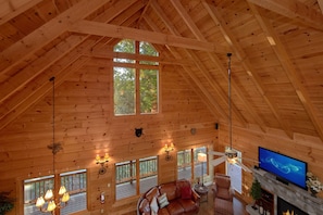 Smart TV, fireplace, DVD player