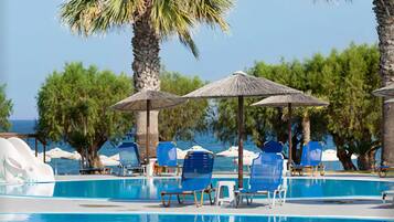 2 outdoor pools, open 10 AM to 6 PM, sun loungers