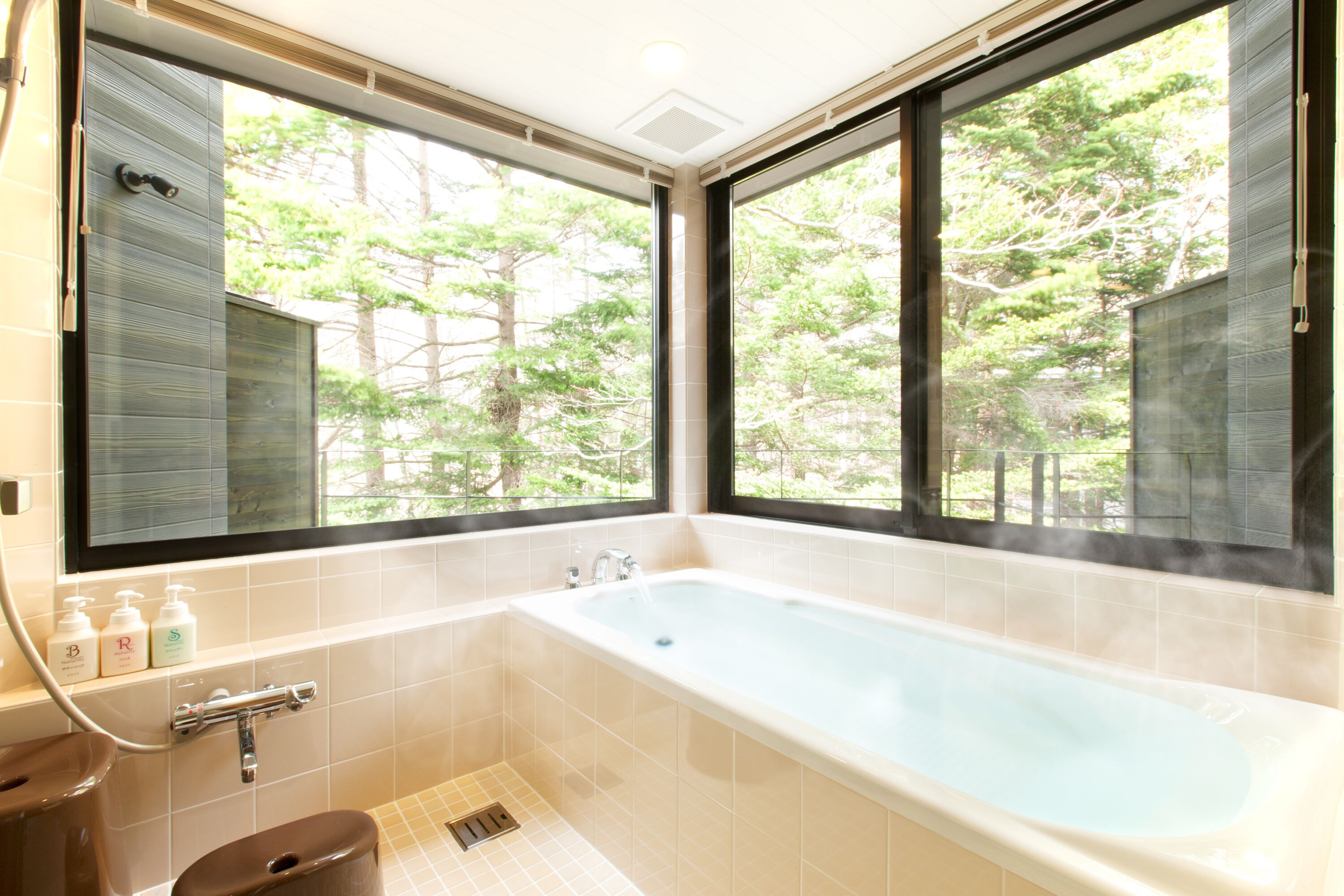 western style forrest twin, annex | bathroom | free toiletries, hair dryer, slippers, bidet