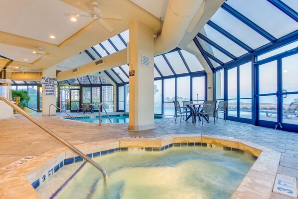 Indoor pool, outdoor pool