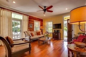 Smart TV, books, stereo, printers