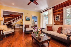 Smart TV, books, stereo, printers