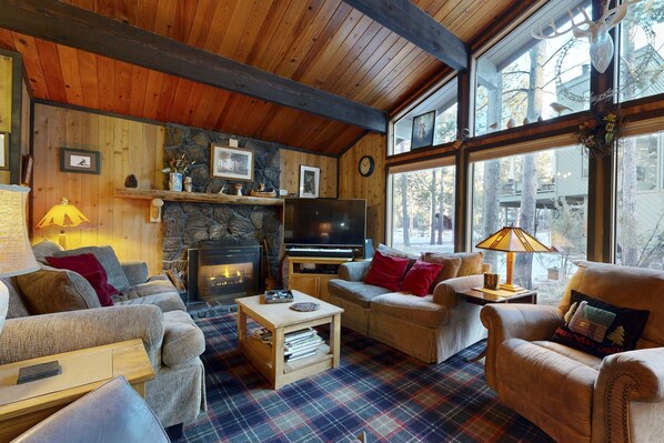 TV, fireplace, DVD player