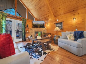 Smart TV, fireplace, video games