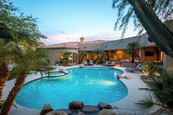 A heated pool