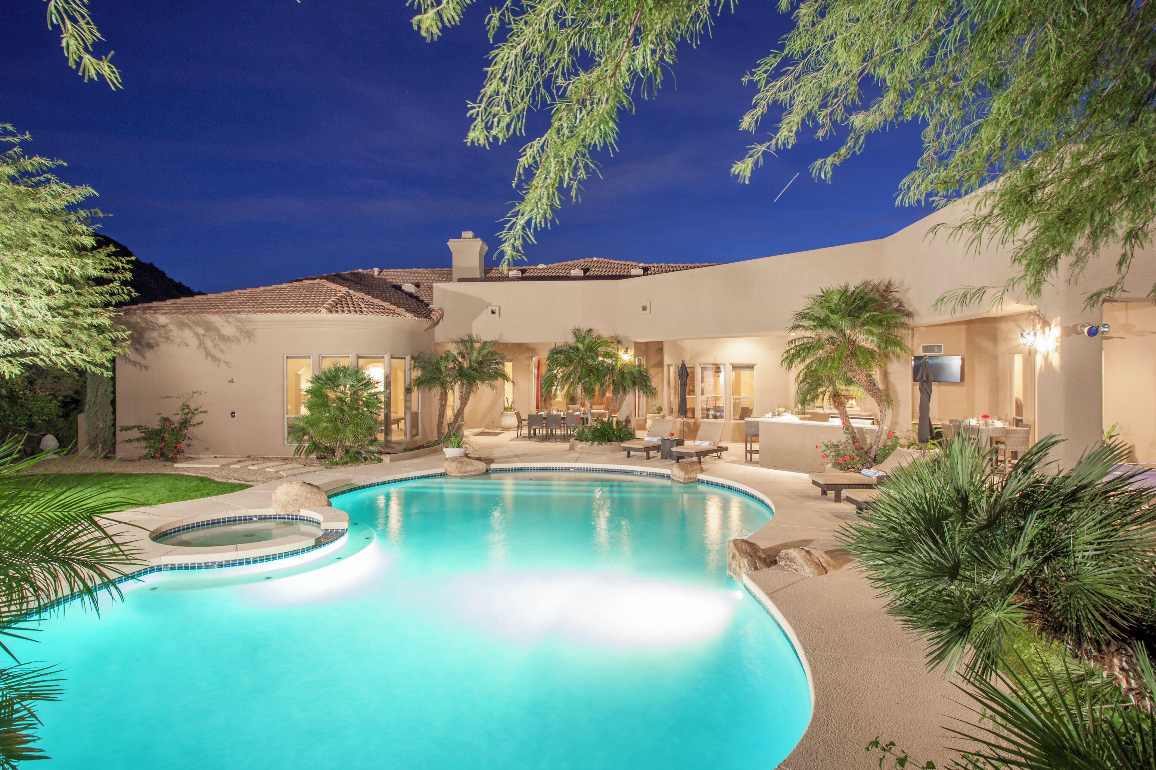 A heated pool