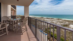 Outdoor dining - "BEACHFRONT" 4th Floor Condo ~ Phoenix East ~ Balcony ~ ORANGE BEACH OCEANFRONT (Orange Beach)