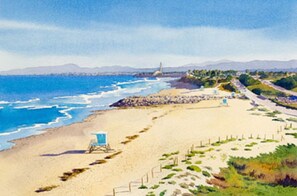 Beach nearby, sun loungers, beach towels
