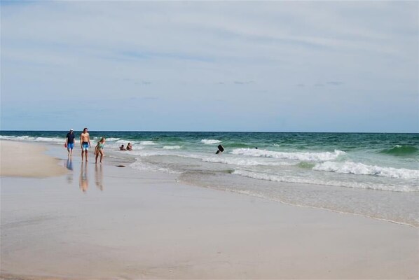 Na praia