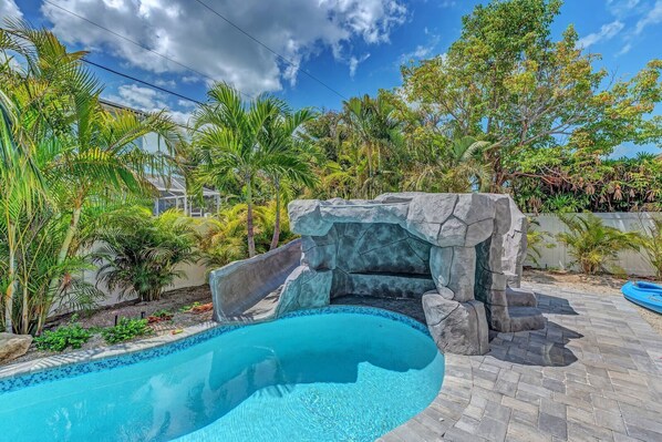 A heated pool