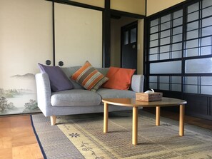 Villa | Living room | Flat-screen TV, video game console, Netflix - Villa Thalassa (Oshima)