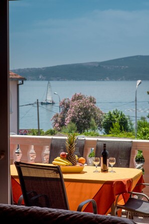 Comfort Apartment, 2 Bedrooms, Sea View (6) | Balcony view - Apartments Tasija (Tivat)