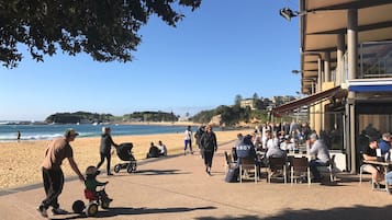 Beach nearby, sun-loungers