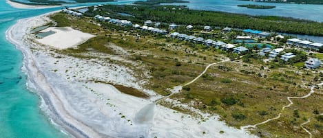 Ubicación a pie de playa y sombrillas