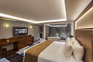 Suite, 1 King Bed (Duplex) | Hypo-allergenic bedding, in-room safe, desk, laptop workspace - Queen Elizabeth 2 Hotel by Accor (Dubai)