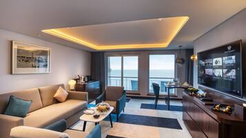 Suite, 1 trÚs grand lit (Duplex) | Coin séjour