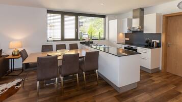 Fridge, oven, stovetop, dishwasher