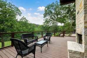 Terrace/patio - Modern river home on 1/2 acre with 101' of private river frontage. (New Braunfels)