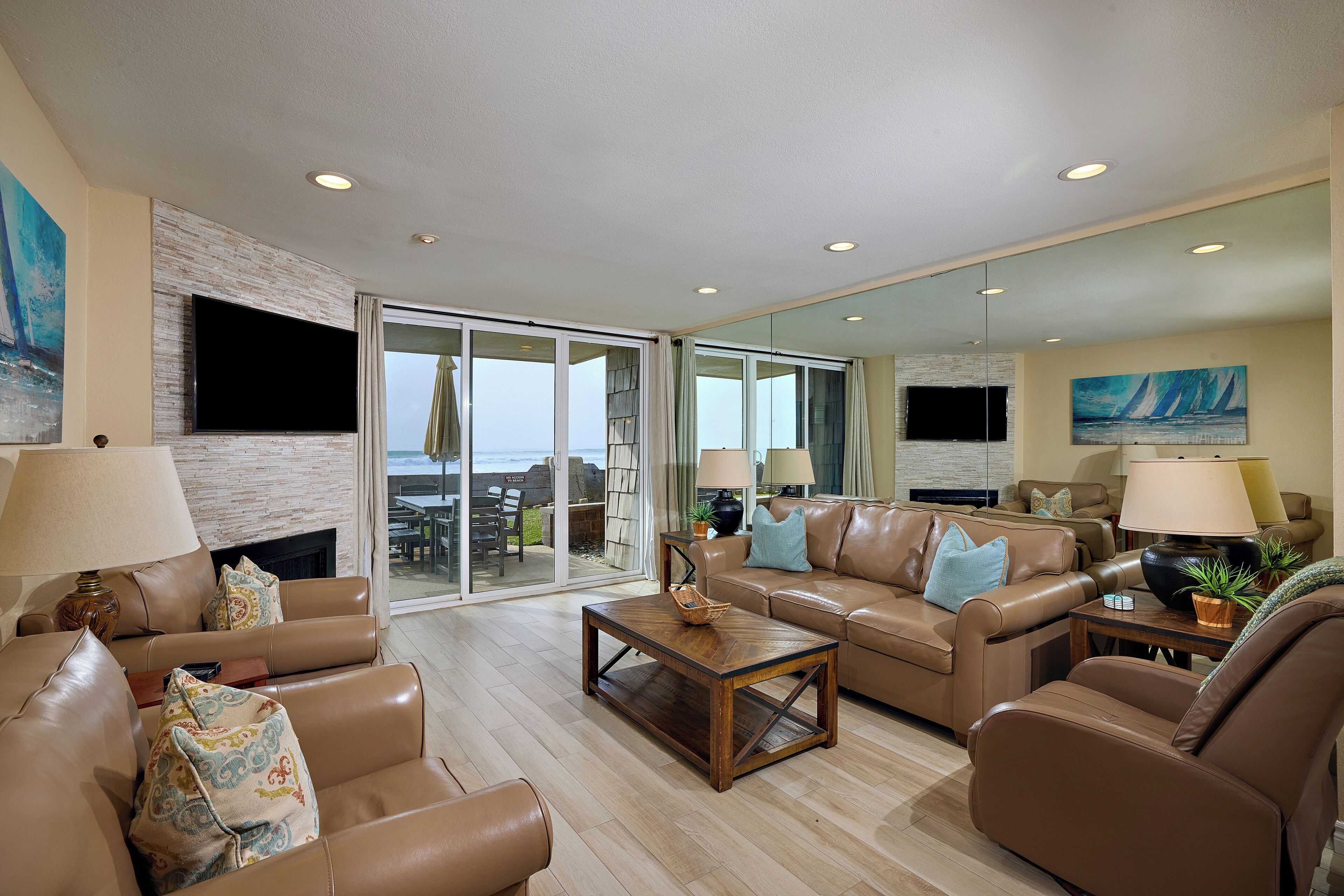 Smart TV, chimenea y tenis de mesa 