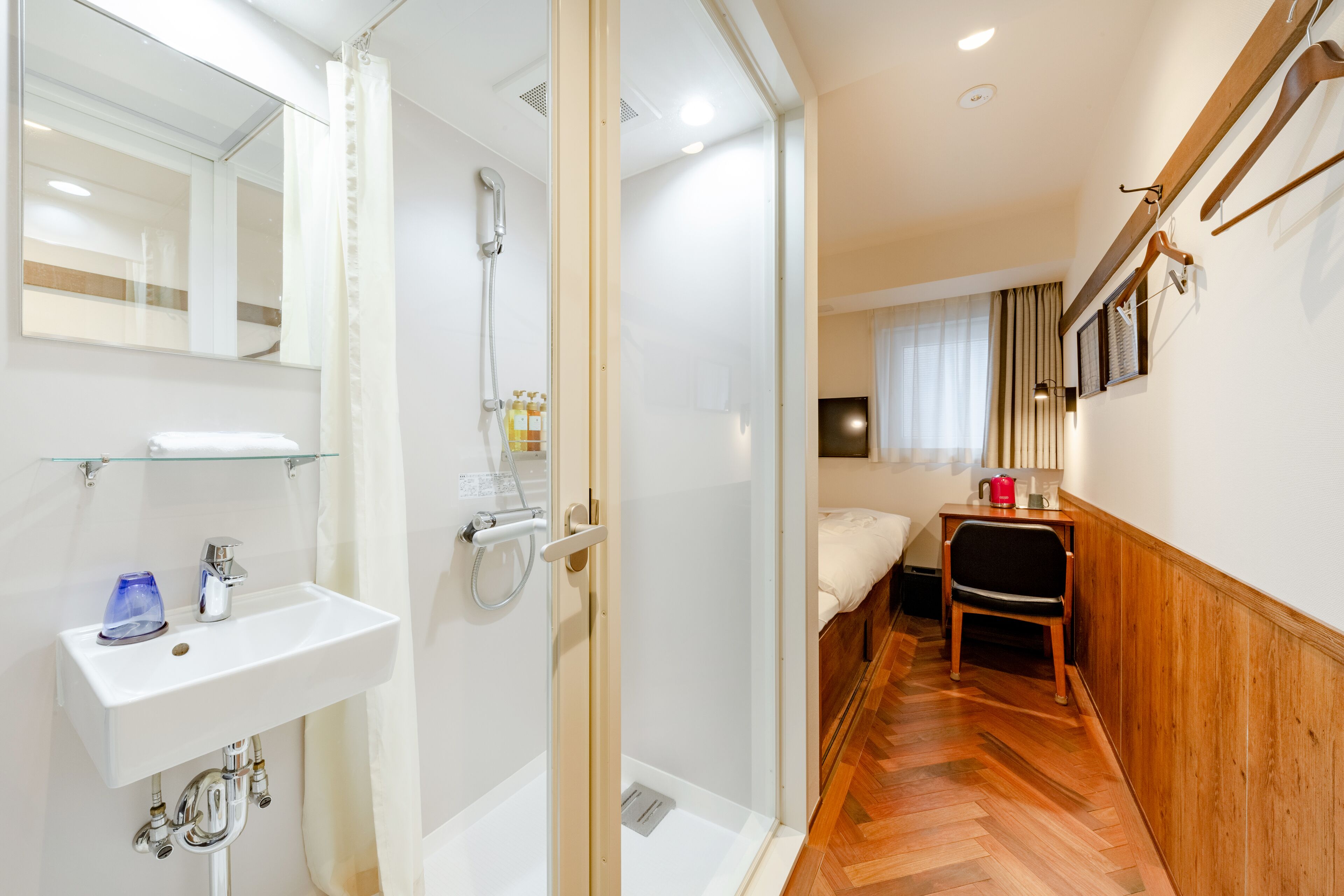 japanese style single room c, non smoking (japanese western style) | bathroom | shower, free toiletries, hair dryer, slippers