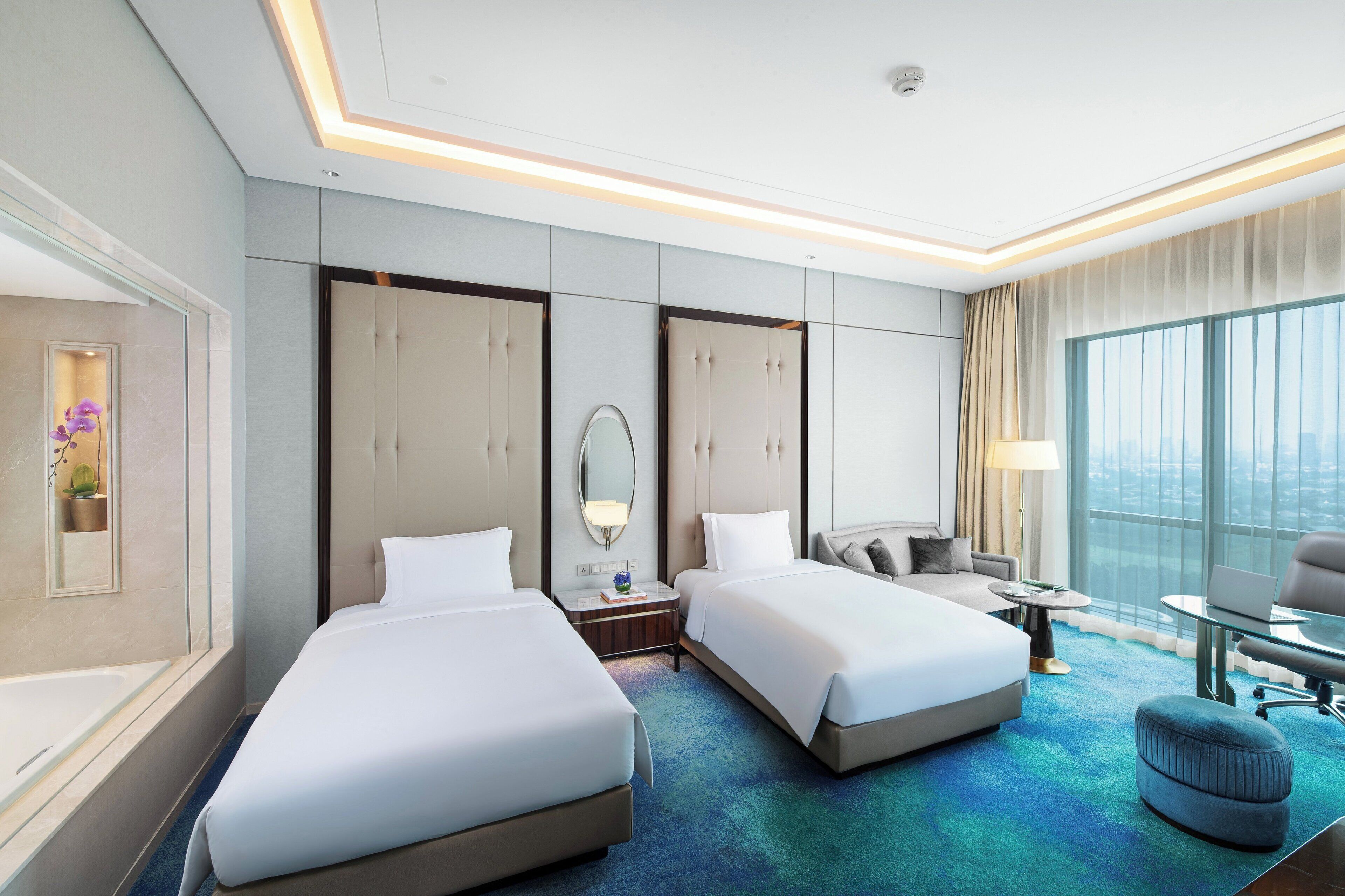 Egyptian cotton sheets, premium bedding, down duvets, pillow-top beds