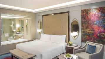 Egyptian cotton sheets, premium bedding, down duvets, pillow-top beds