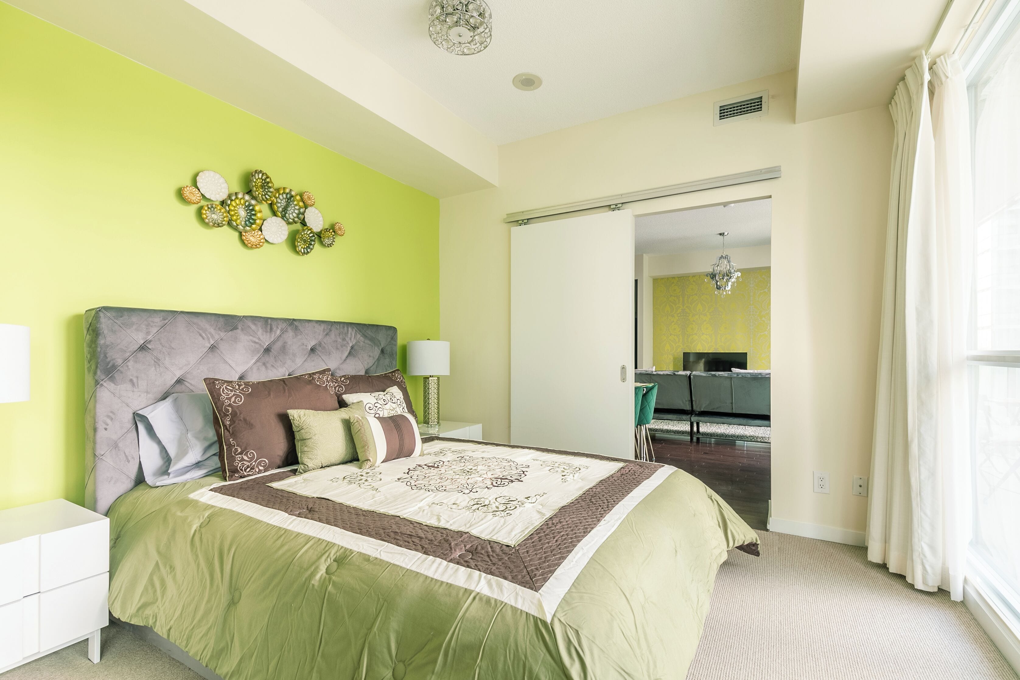 奢华公寓, 1 间卧室, 厨房, 城市景观 | 特色装修、特色家居、办公桌、熨斗/熨衣板