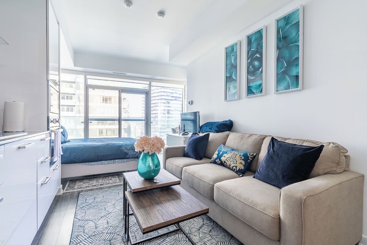 Studio Confort, plusieurs lits, vue ville | Coin séjour