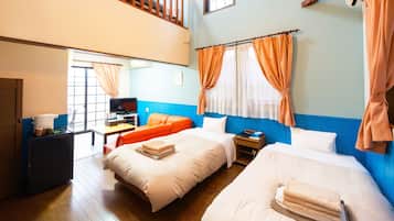 Værelse med 2 enkeltsenge - ryger (Maisonette,with Private Open-air Bath) | Lydisolering, sengetøj