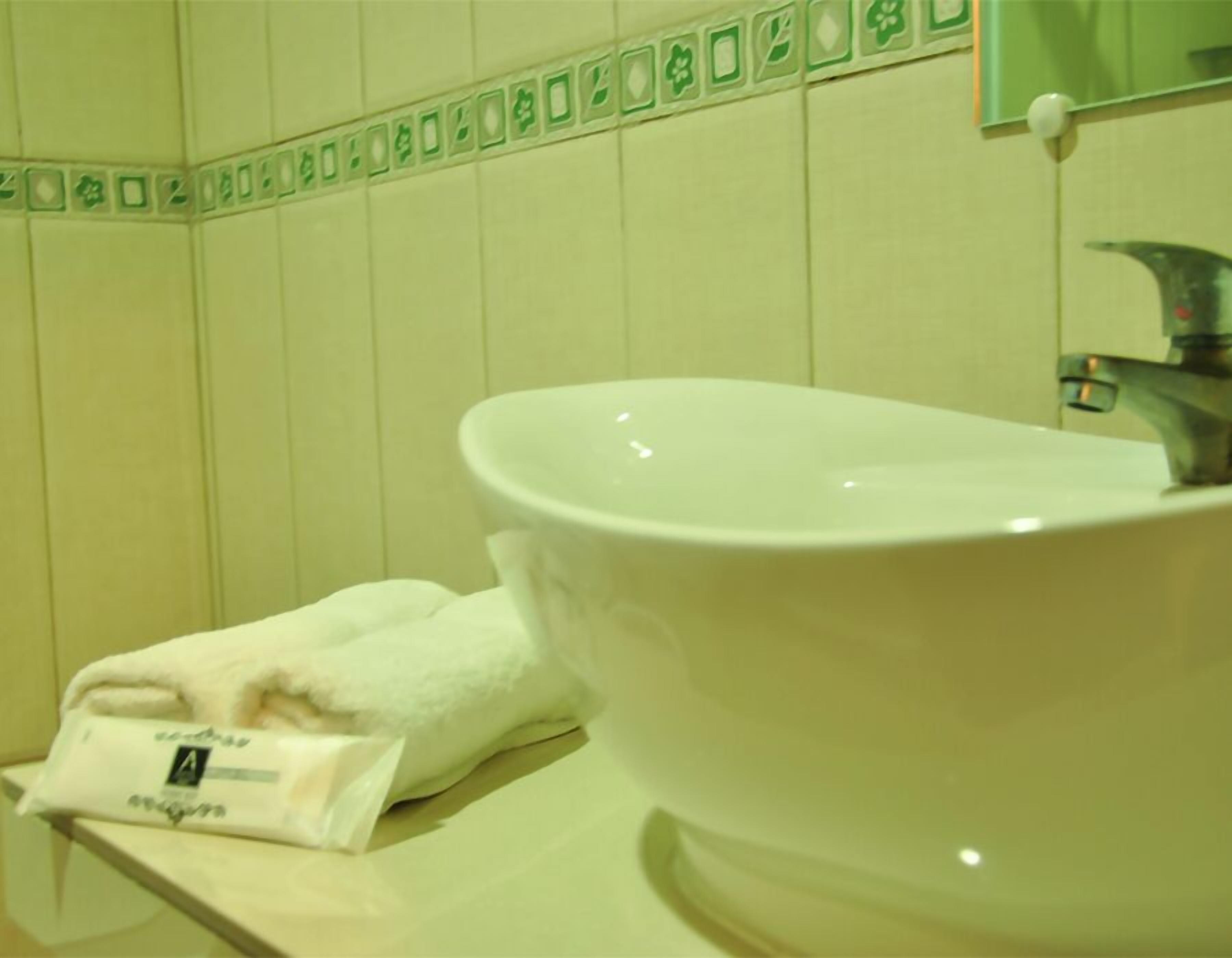 Shower, free toiletries, hair dryer, slippers