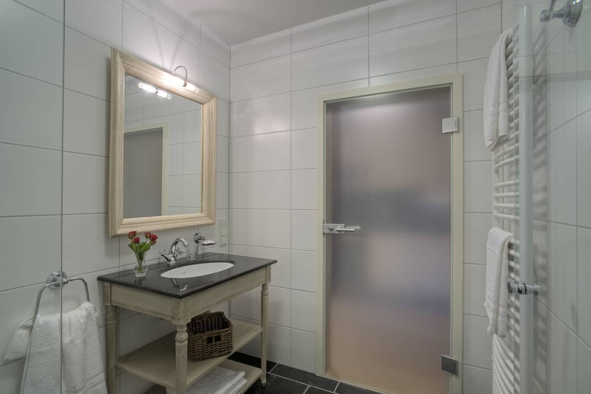 free toiletries, hair dryer, towels, soap