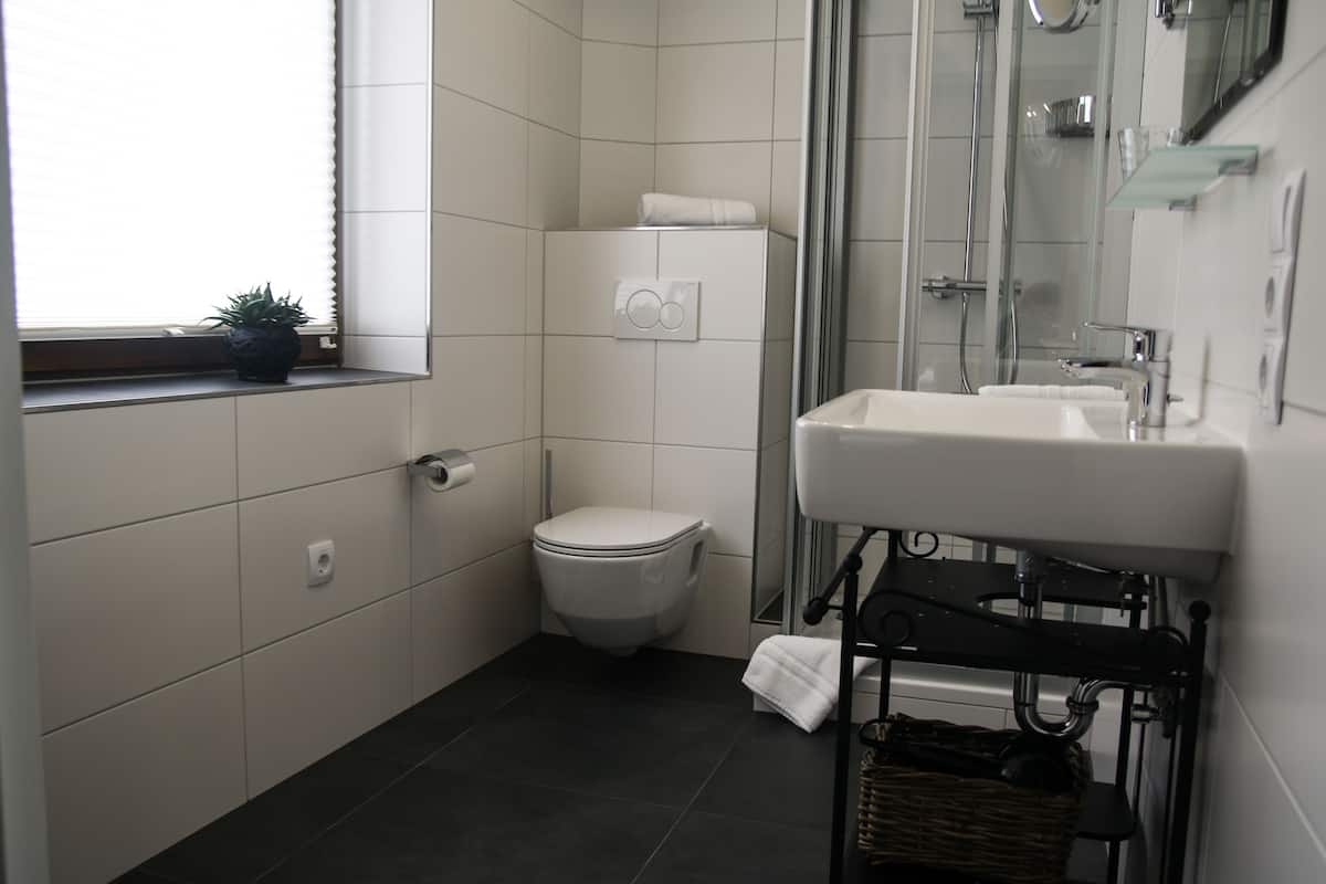 free toiletries, hair dryer, towels, soap