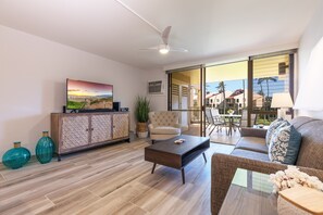 TV, DVD player, table football, ping pong