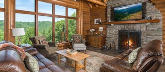 Private Mountaintop Retreat | Hot Tub, Sauna, Game Room & Views