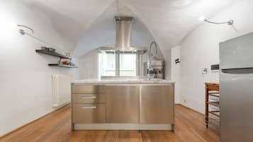 Apartment, 2 Bedrooms | Private kitchen | Full-sized fridge, microwave, oven, stovetop